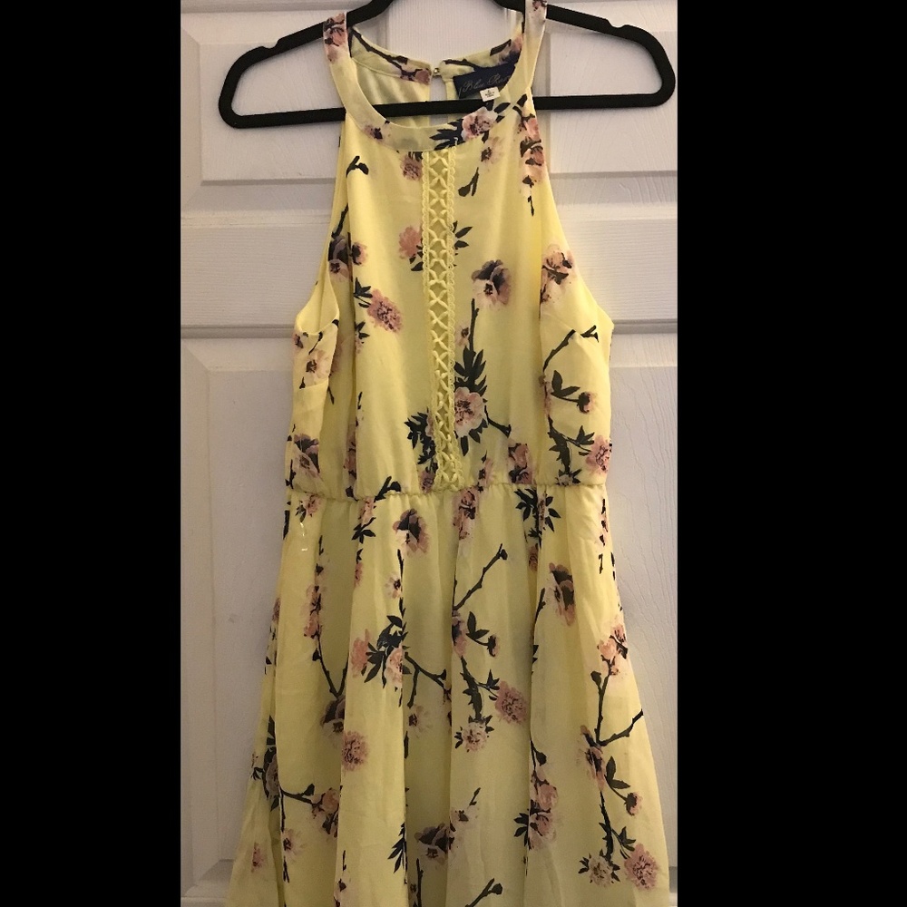 Floral Pastel Yellow Dress